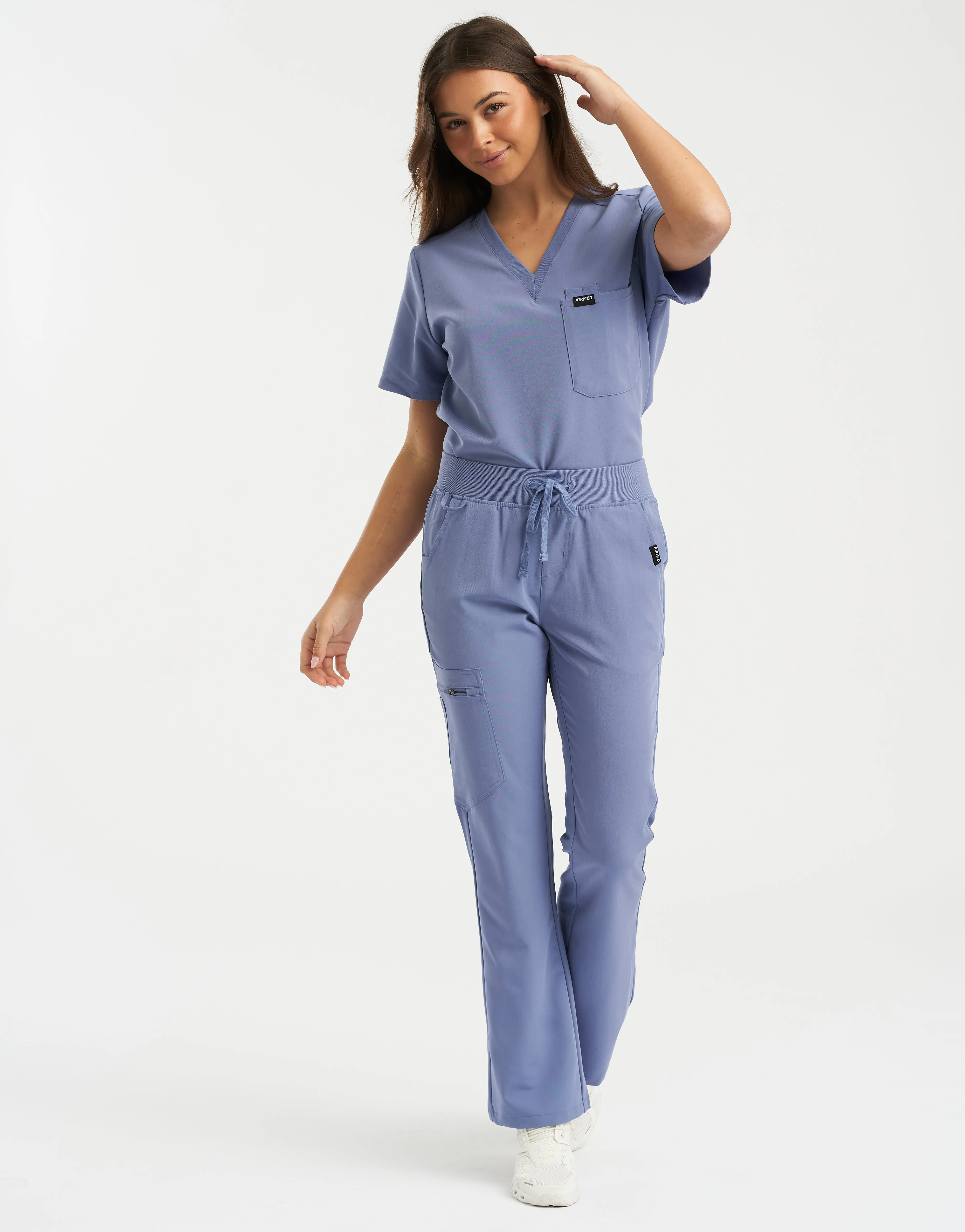 Essential Flare Scrub Pants - Nova Blue