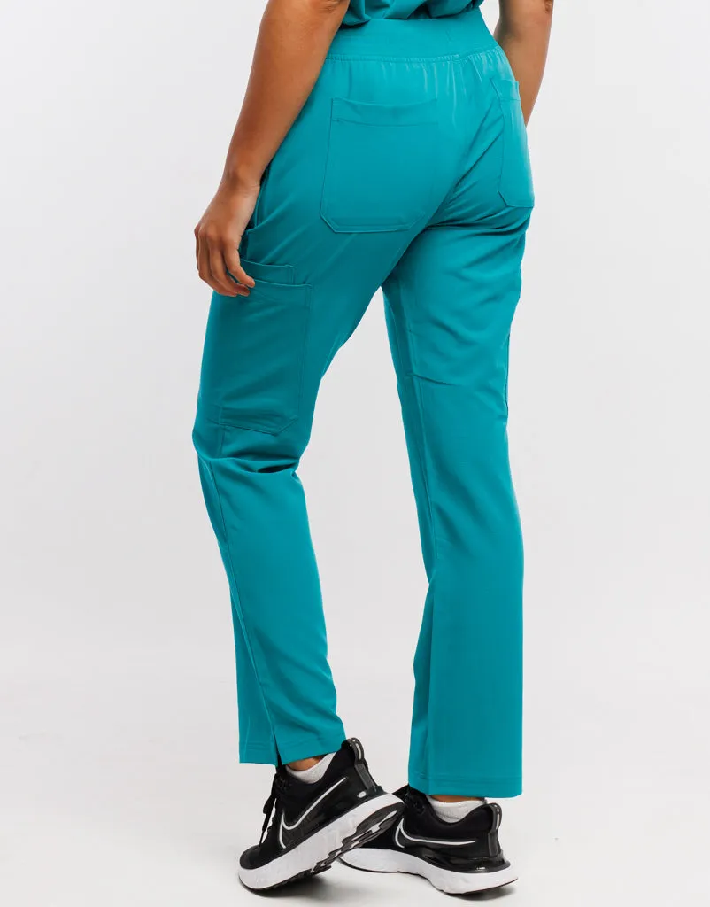 Essential Multi-Pocket Scrub Pants - Sydney Teal