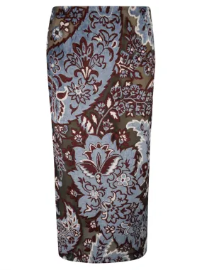 ETRO Mid-Length Paisley Print Pencil Skirt