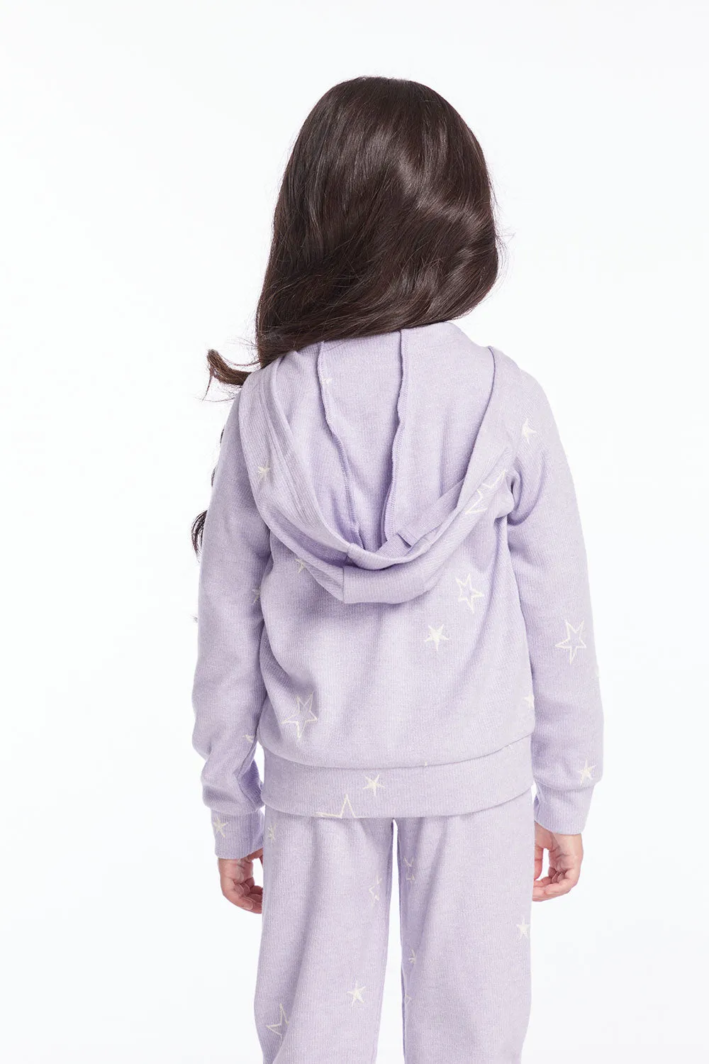 Girls Purple Sky Zip Up Hoodie