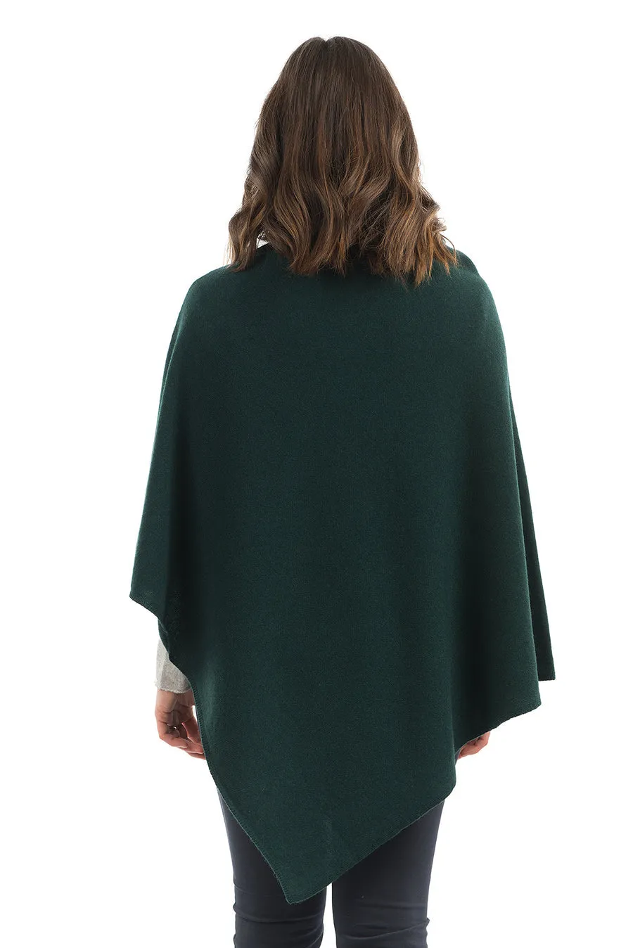 Green Julian Wool Blend poncho