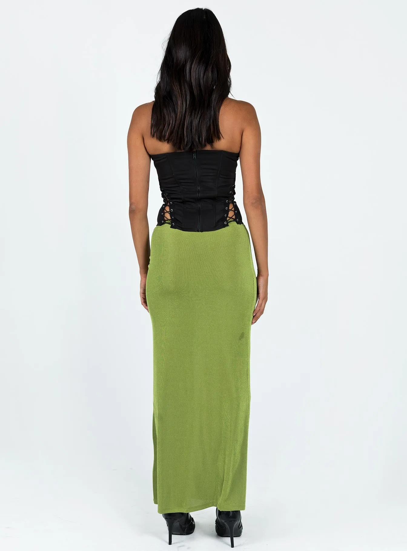 Harriette Maxi Skirt Green Lower Impact