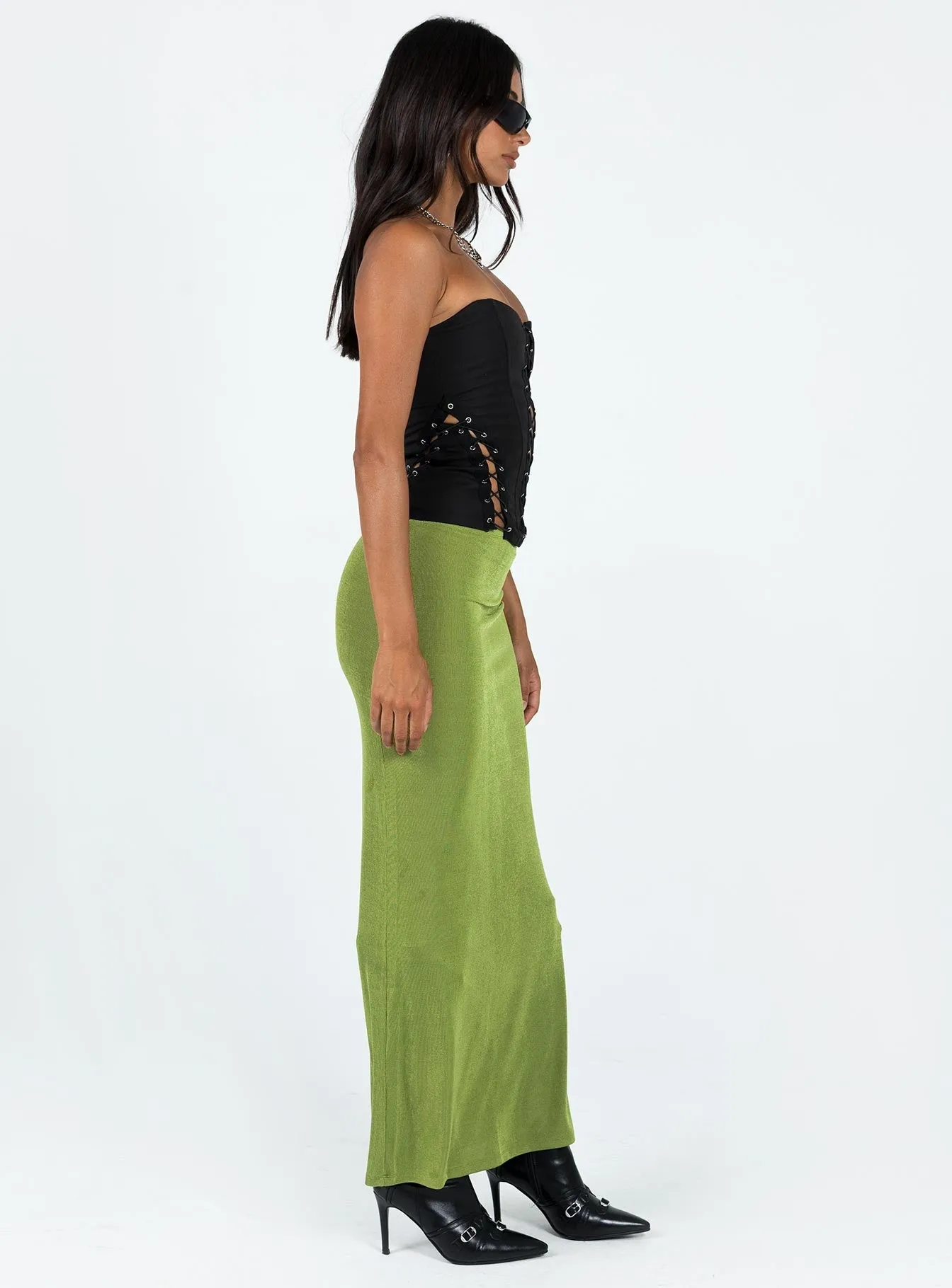 Harriette Maxi Skirt Green Lower Impact