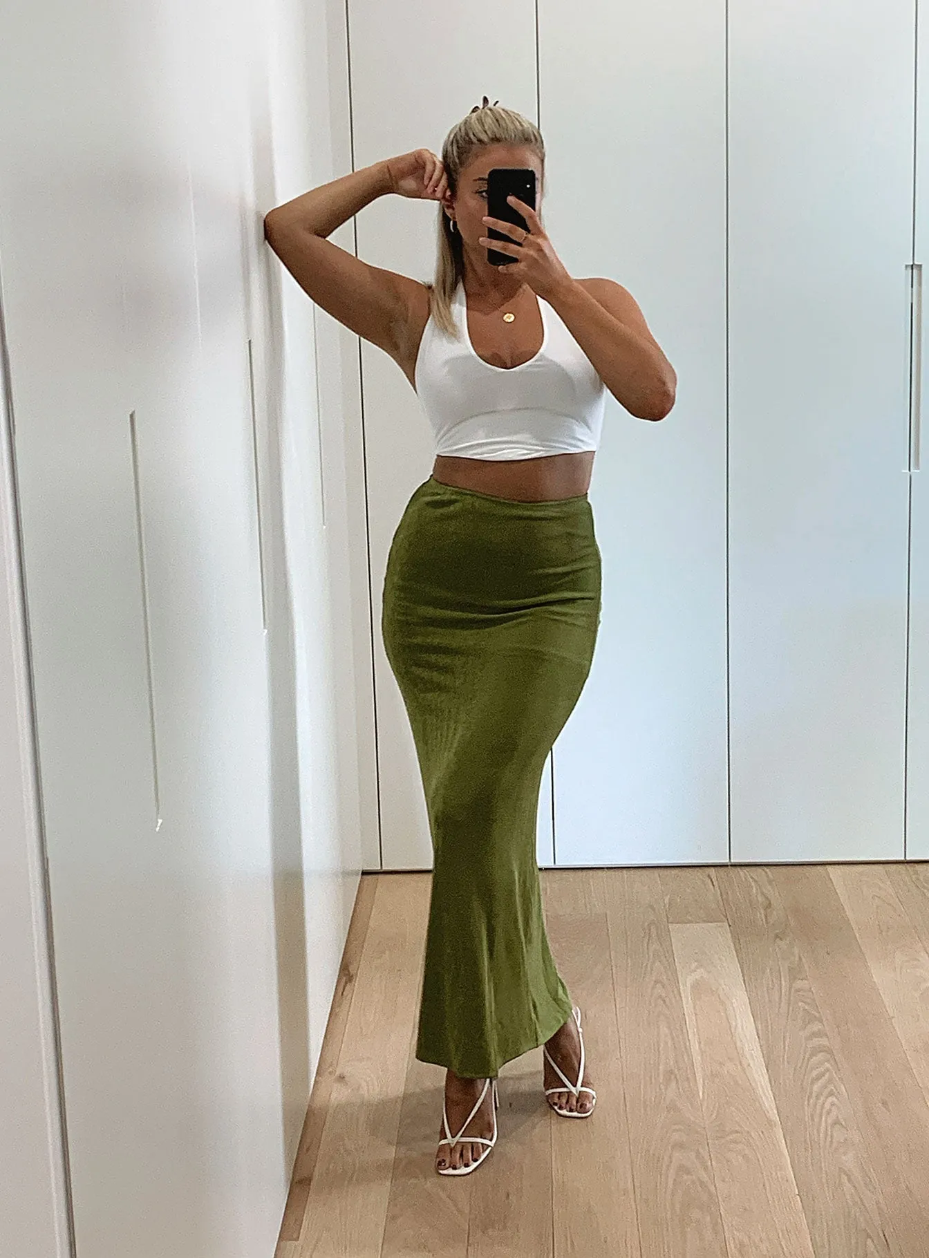 Harriette Maxi Skirt Green Lower Impact