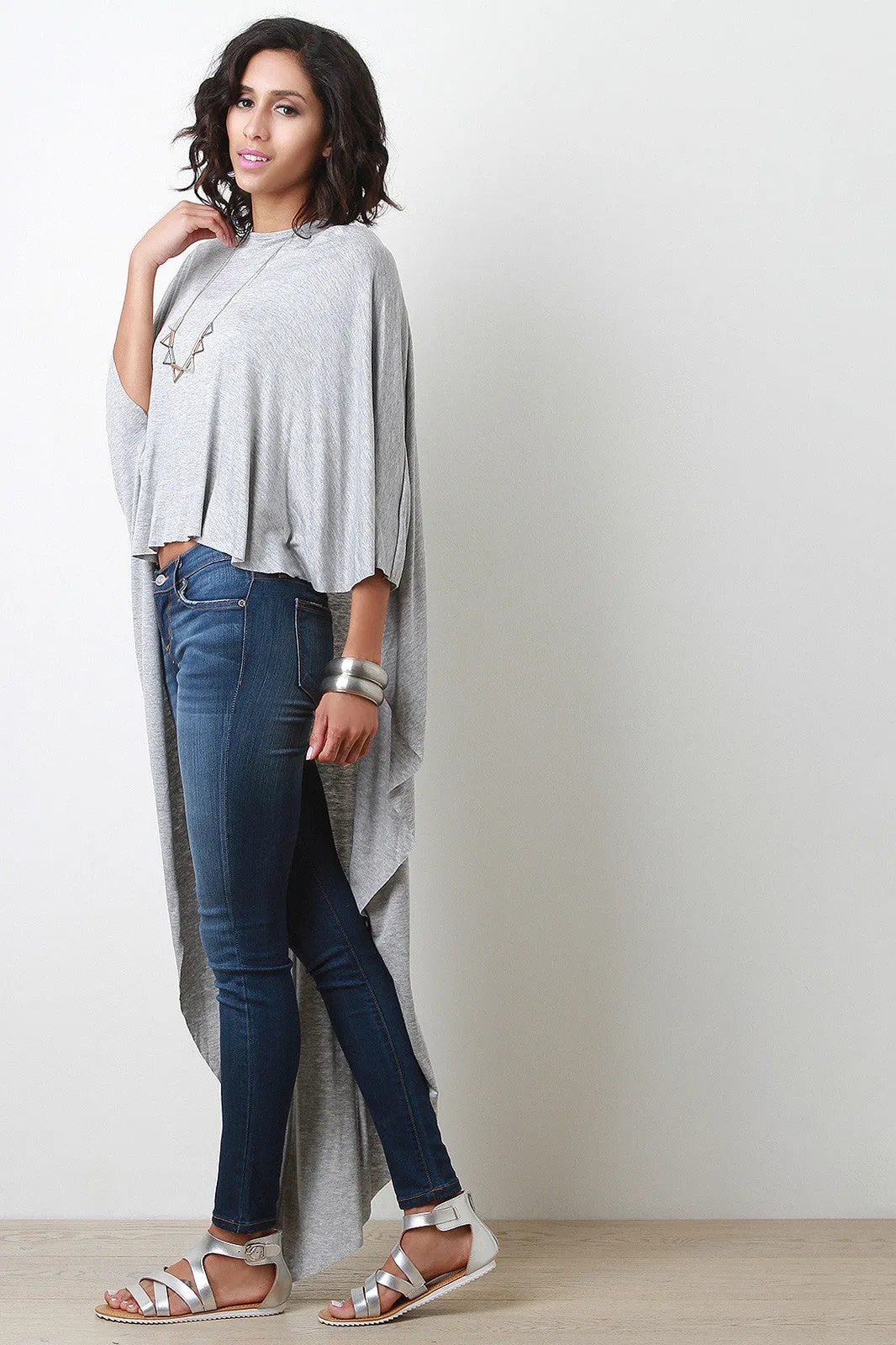 High-Low Poncho Top