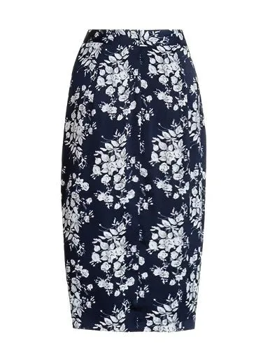 HIGH WAIST FLORAL SLIT SKIRT