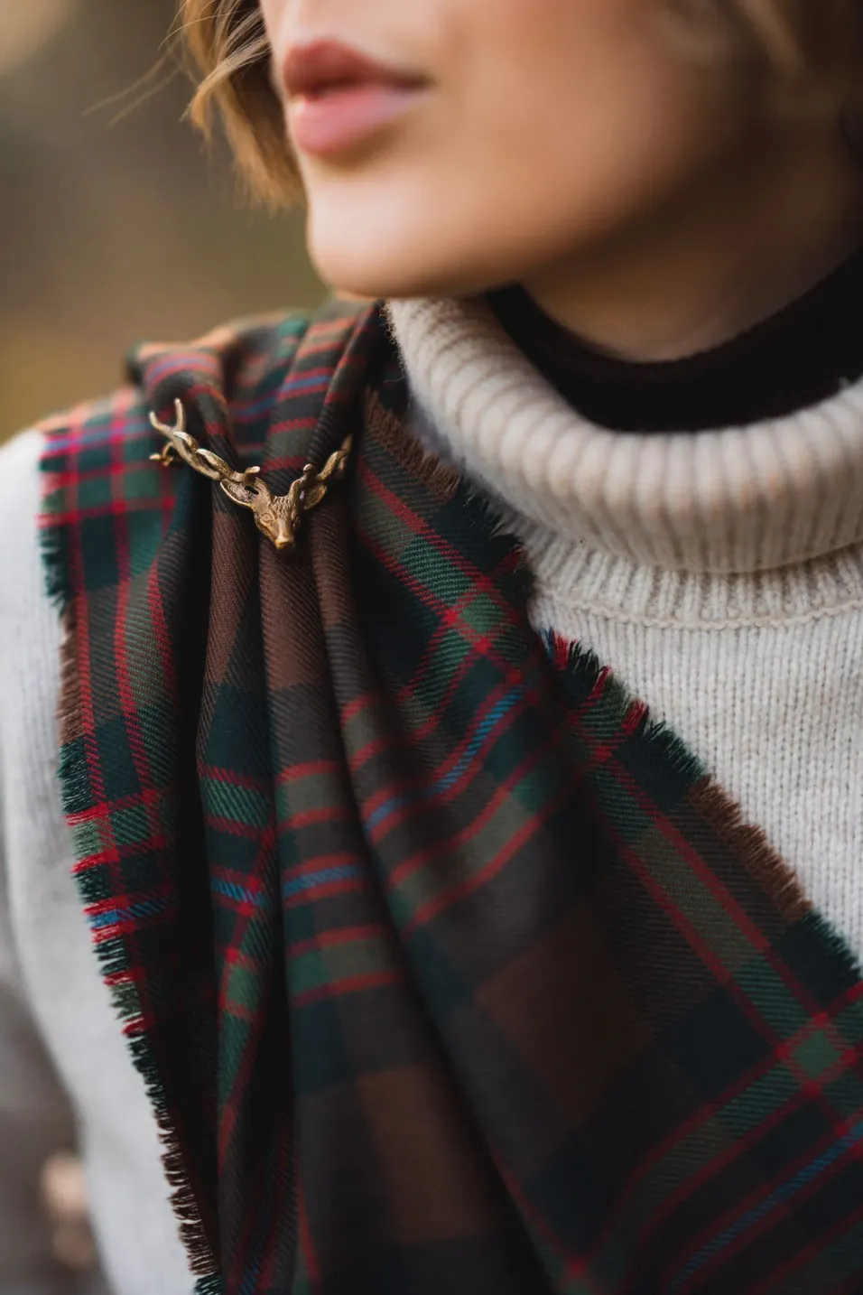 John Muir Way Tartan Cowl Wrap Scarf by LoullyMakes