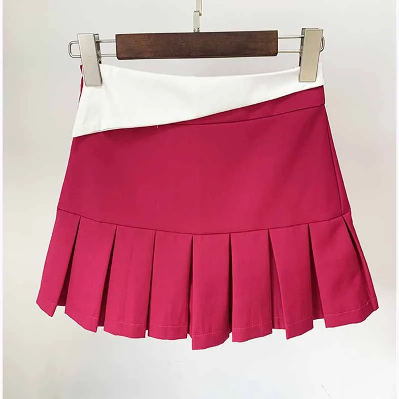 Ladies Rose Short Blazer   Rose Skirt 2 Pieces Set Mini Skirt Suits