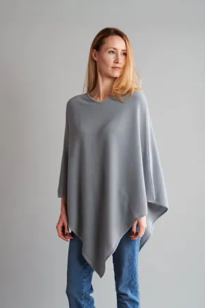 Light Grey Cashmere Poncho