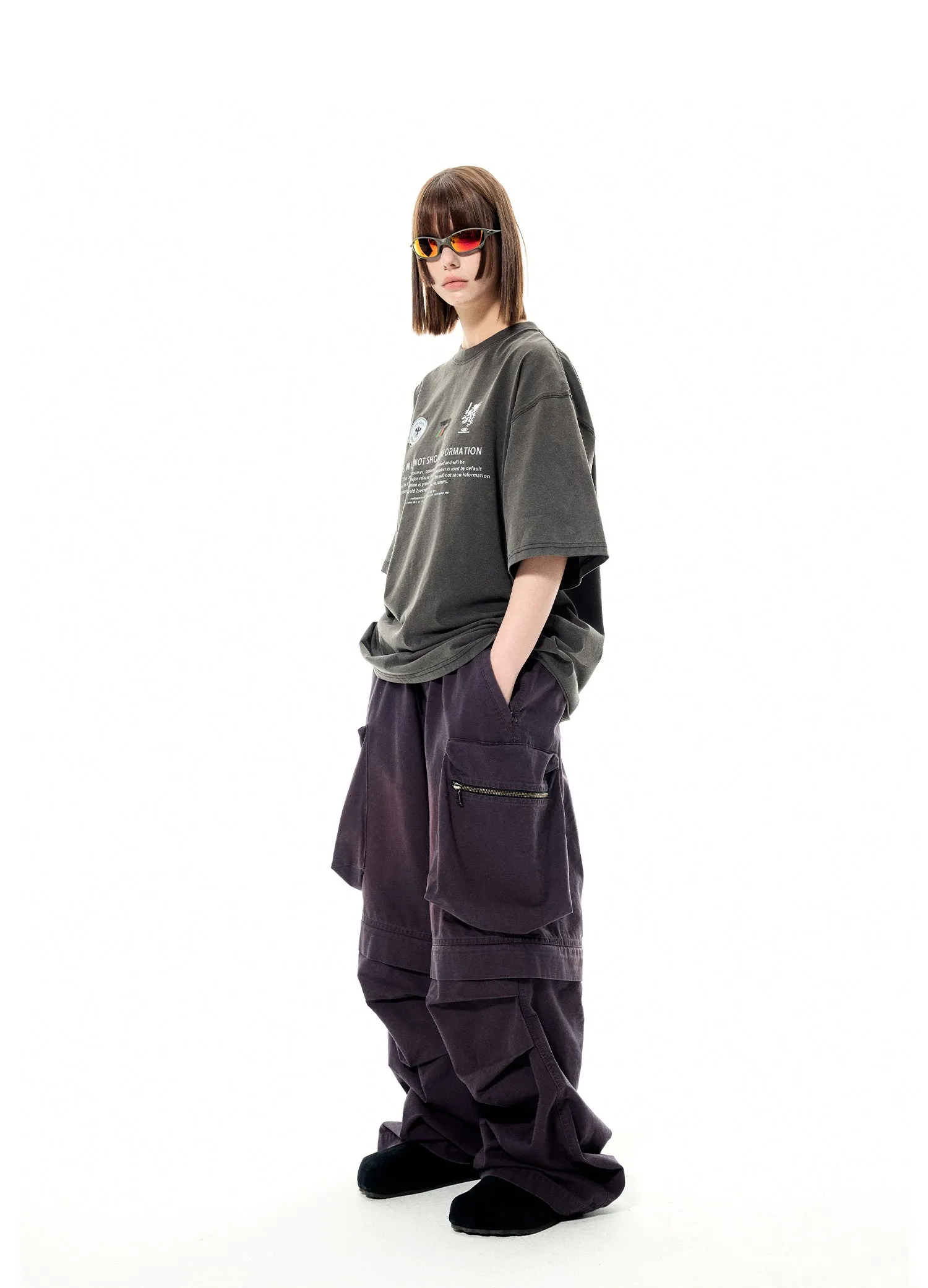 Loose-fit big pocket cargo pants