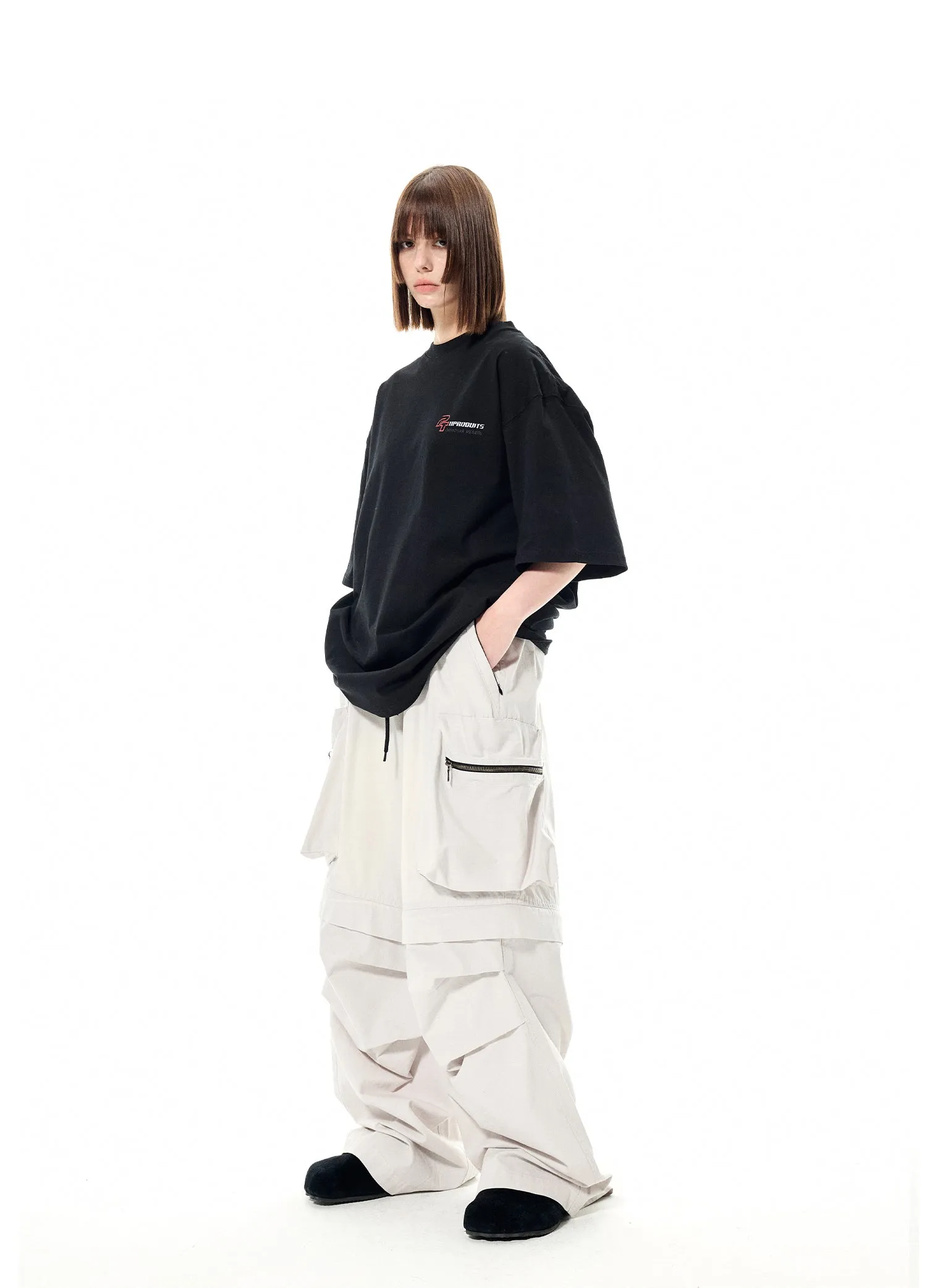 Loose-fit big pocket cargo pants