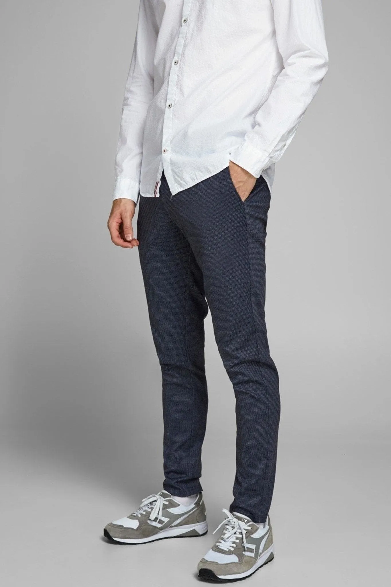 Marco Phil Trousers - Navy (patterned)