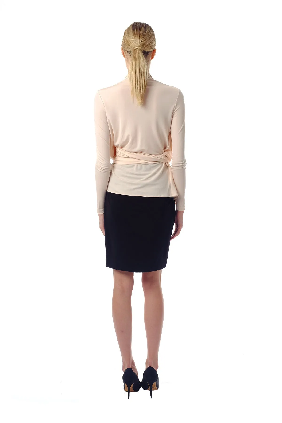 Marelle Matte Jersey Wrap Top