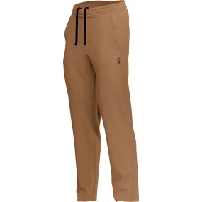 Men's Brown Cotton Fleece Thermal Sweatpants