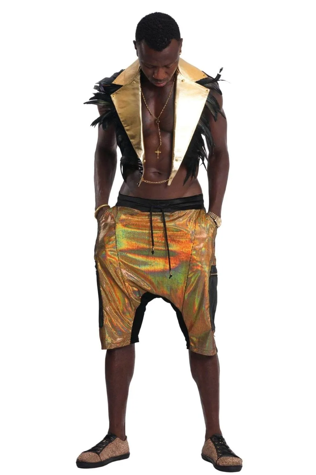 Mens Harem Shorts - Gold Rush