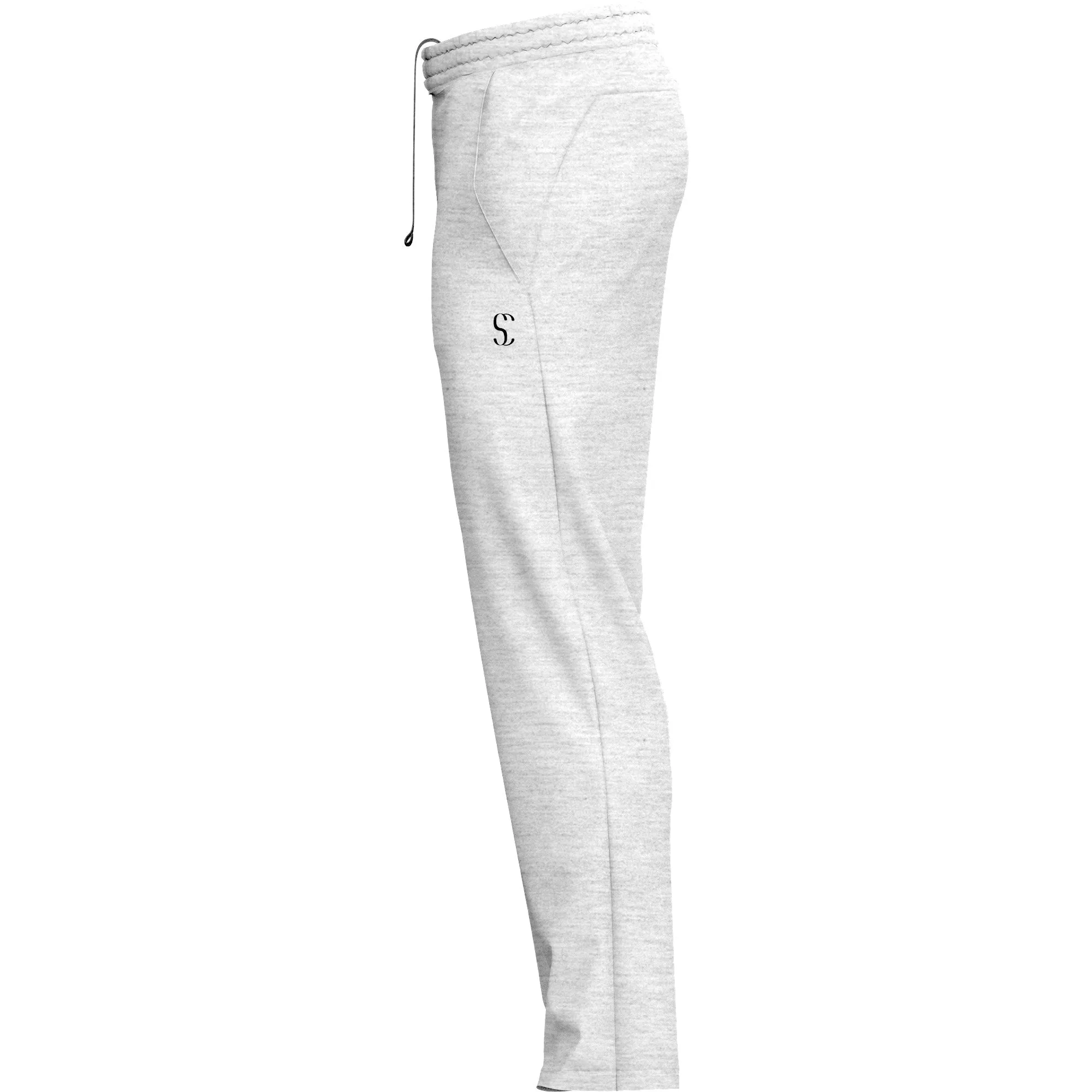 Men's Heather Grey Cotton Fleece Thermal Sweatpants