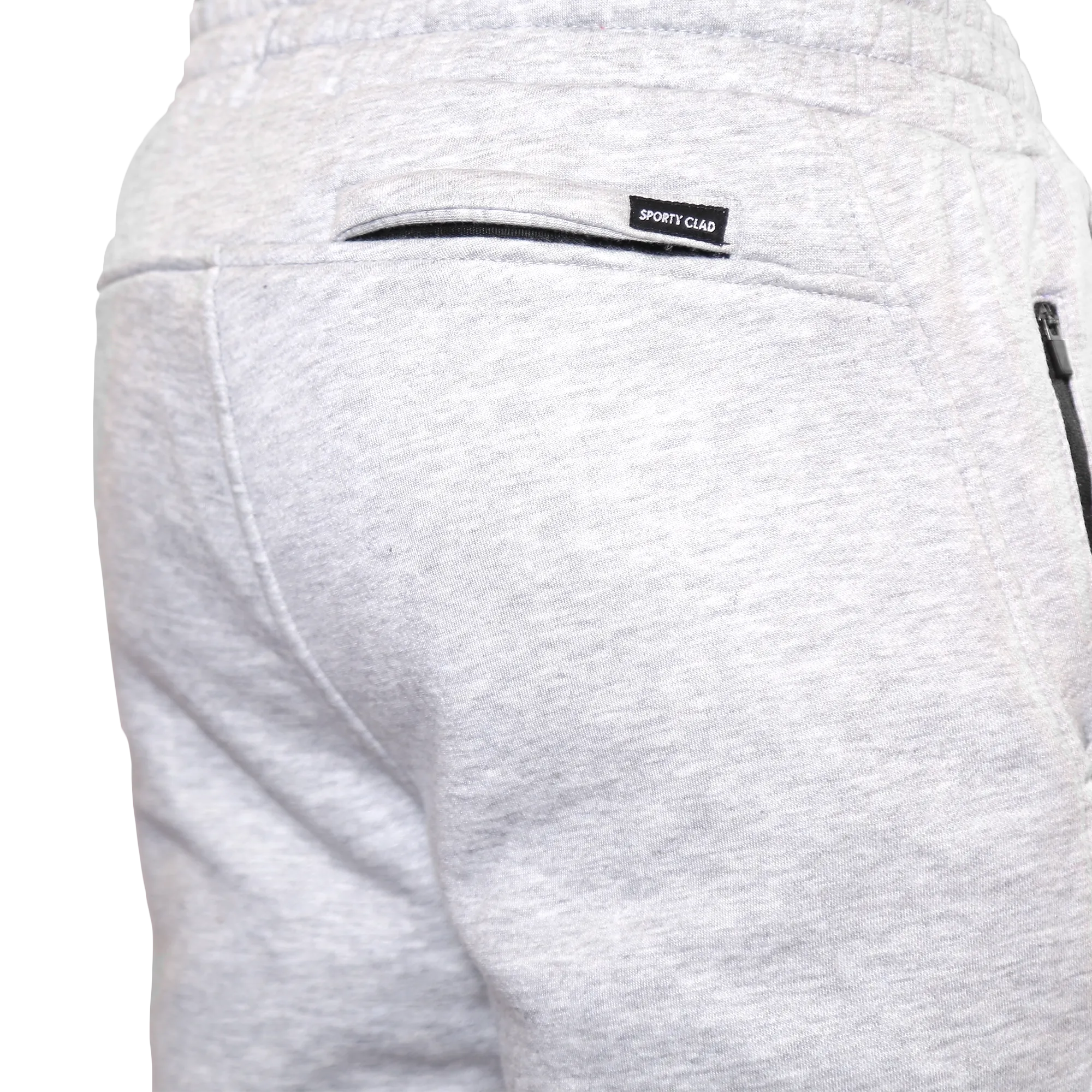 Men's Heather Grey Cotton Fleece Thermal Sweatpants