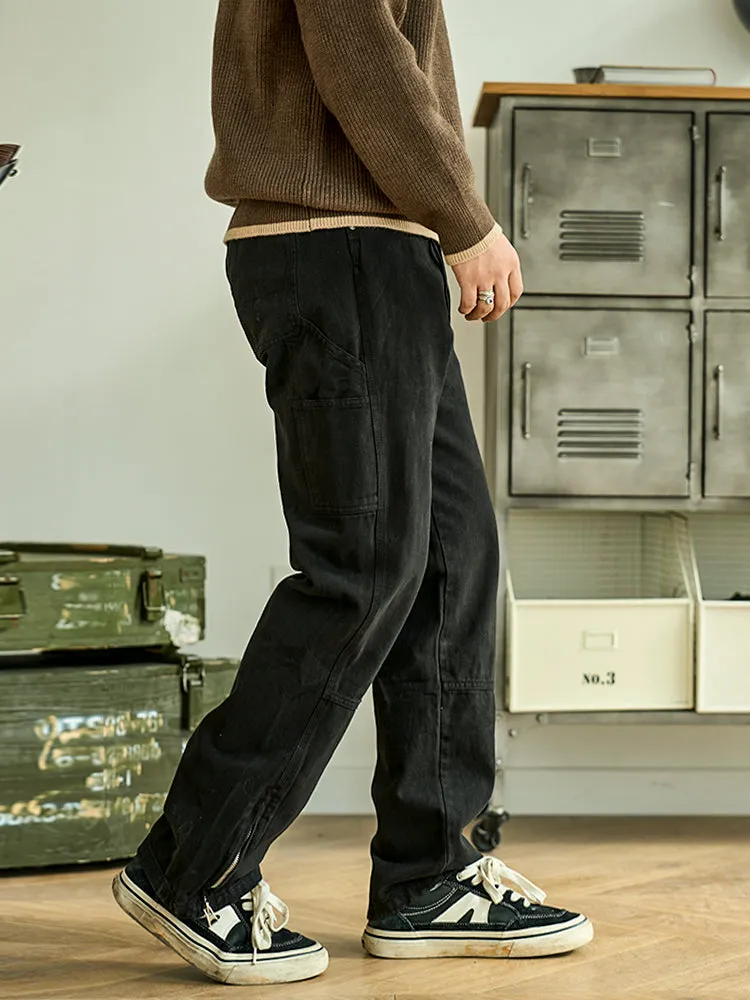 Men's Retro Multi-pocket Straight-leg Cargo Pants