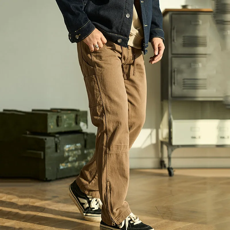 Men's Retro Multi-pocket Straight-leg Cargo Pants