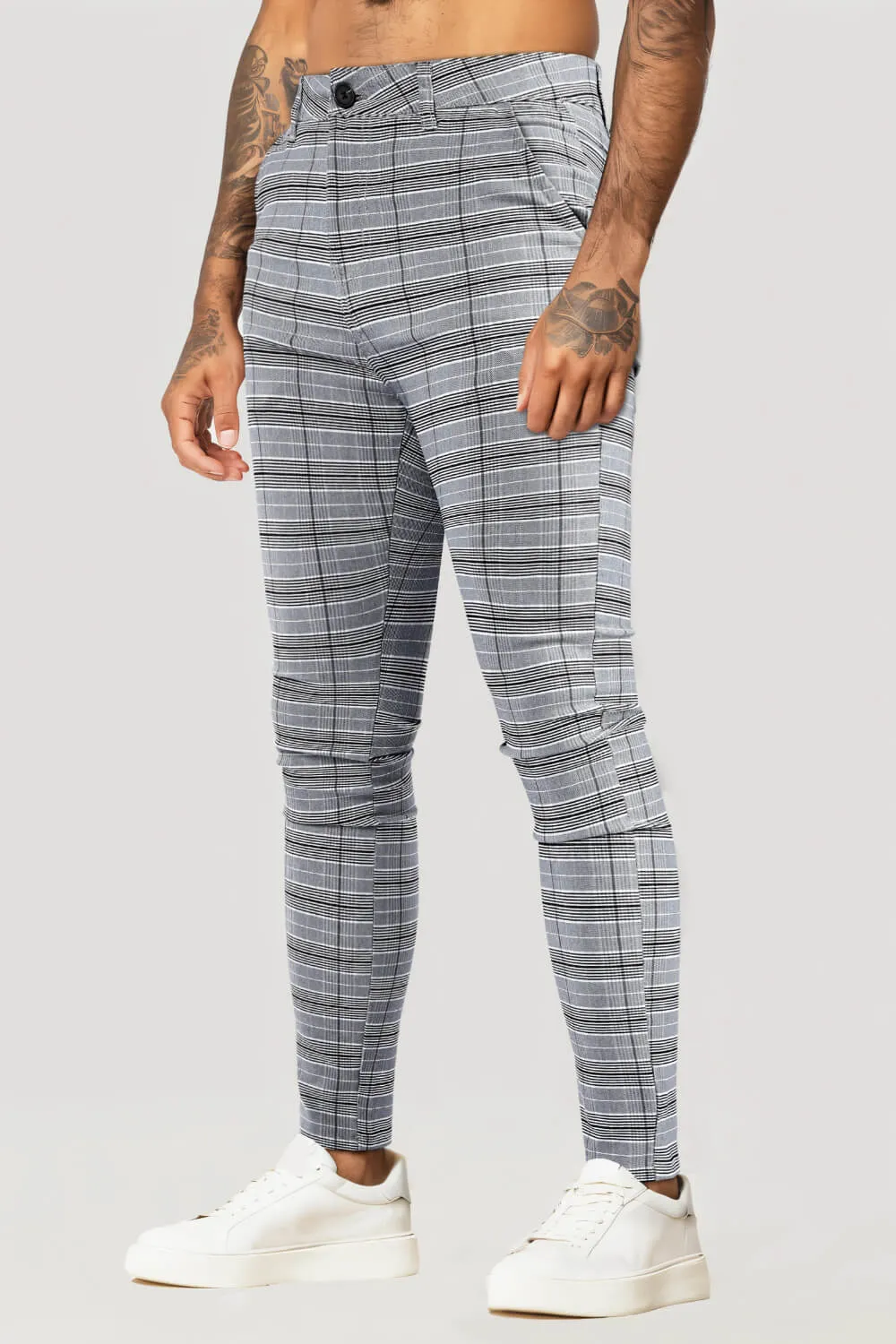 Men's Skinny Grey Pant - Lattice