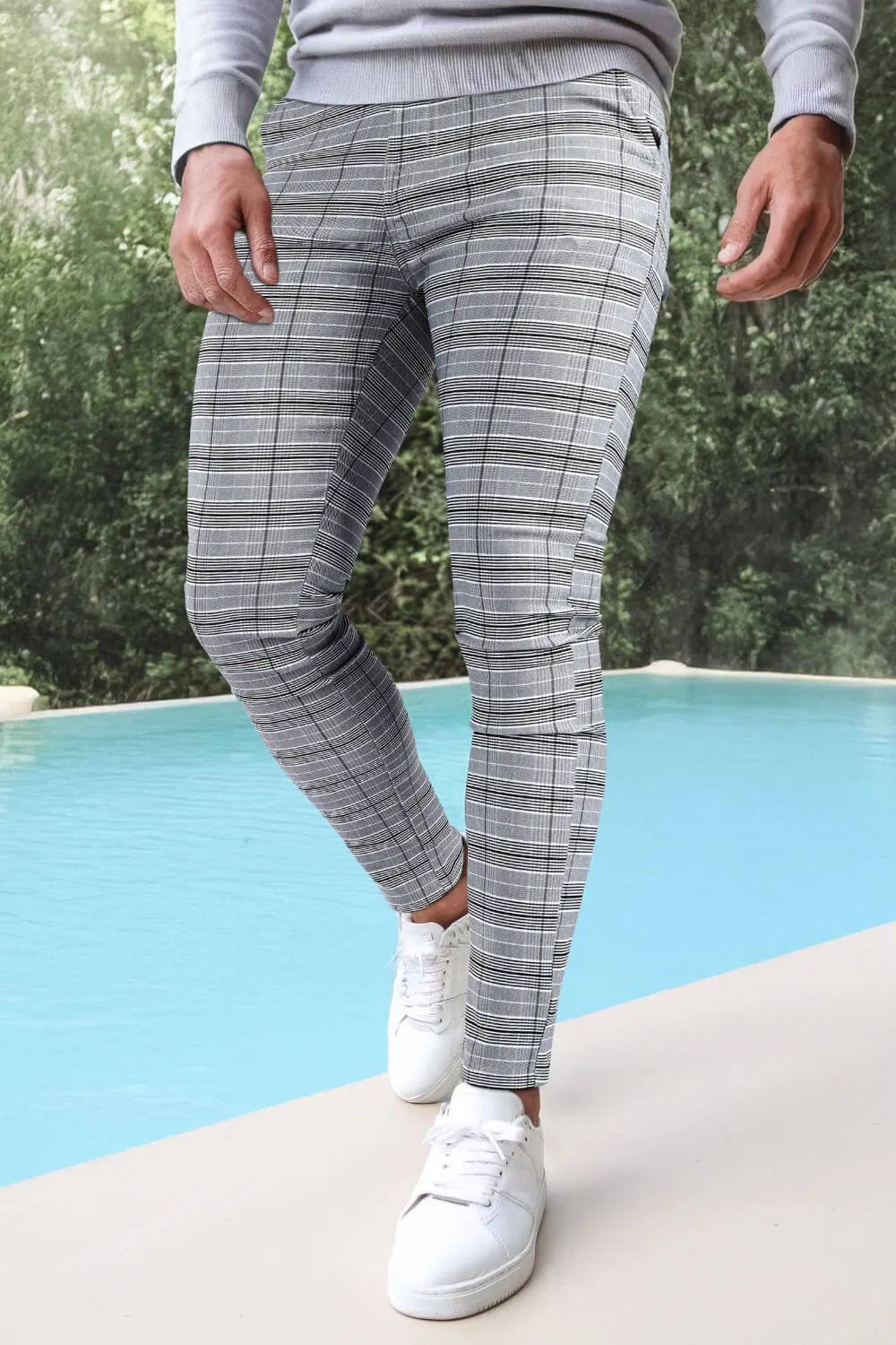 Men's Skinny Grey Pant - Lattice