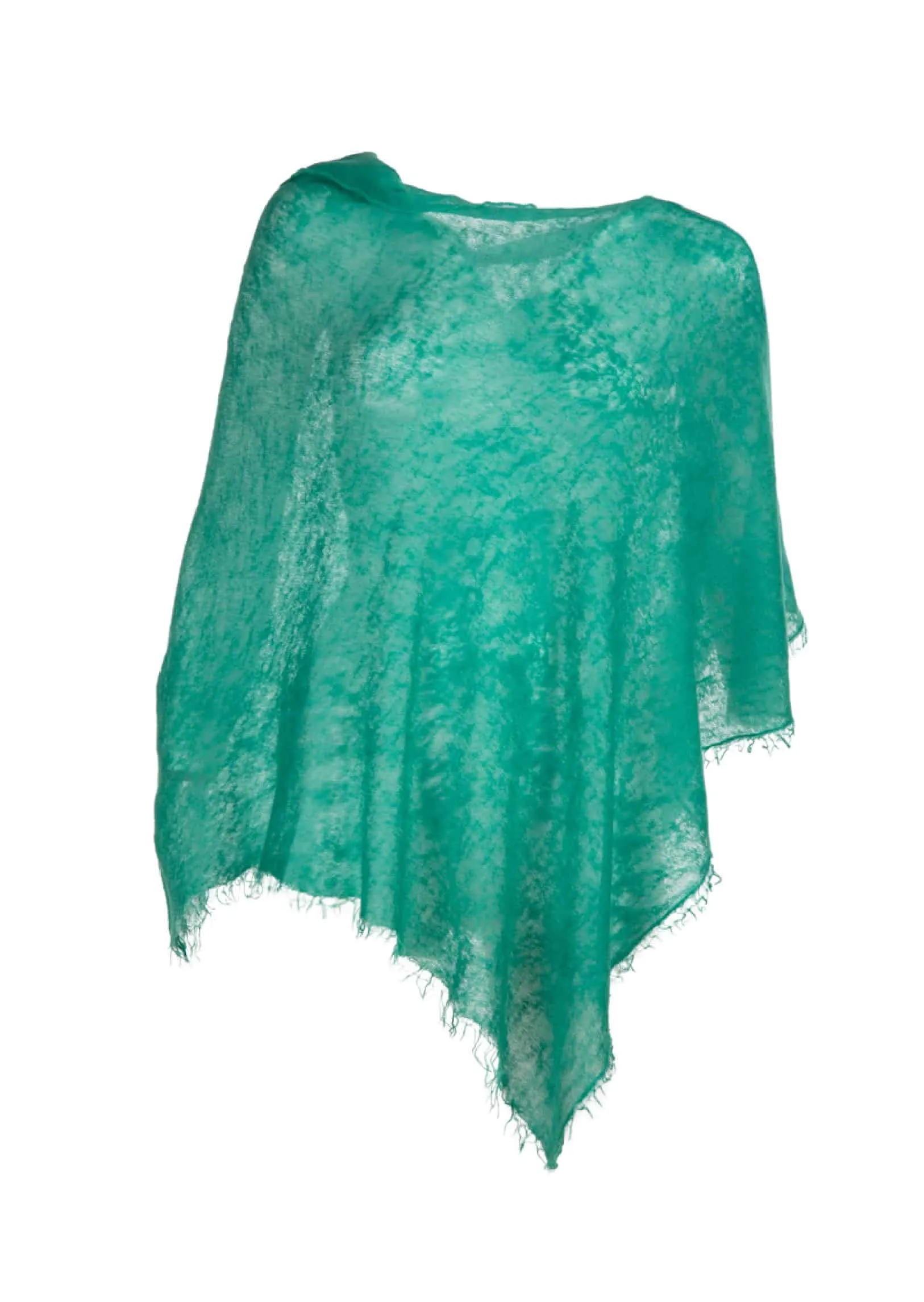 Mirror in the Sky Semi Felted Square Poncho Cashmere