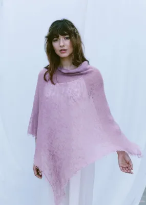 Mirror in the Sky Semi Felted Square Poncho Cashmere