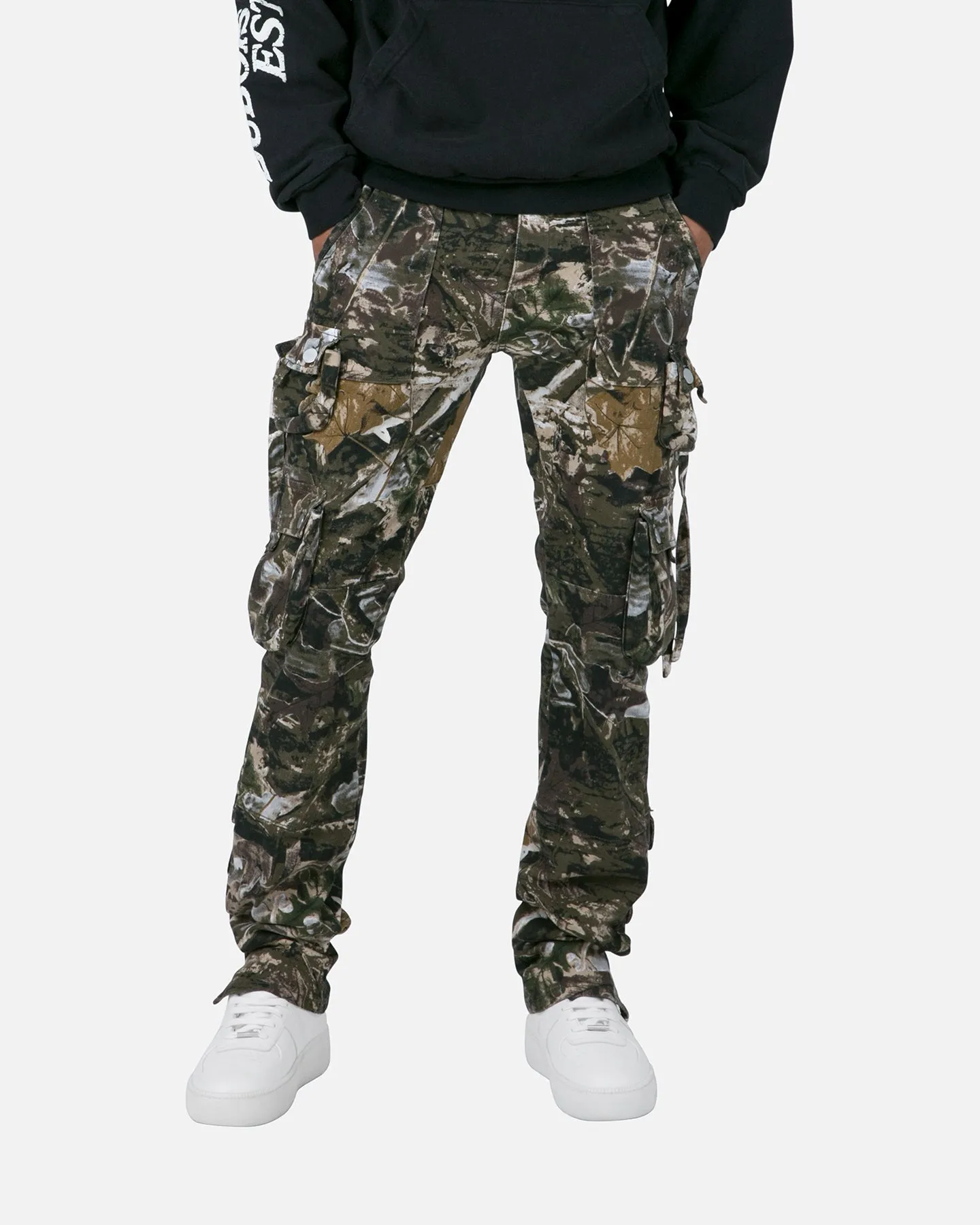 MNML D152 Cargo Straight Denim Pants Hunter Camo