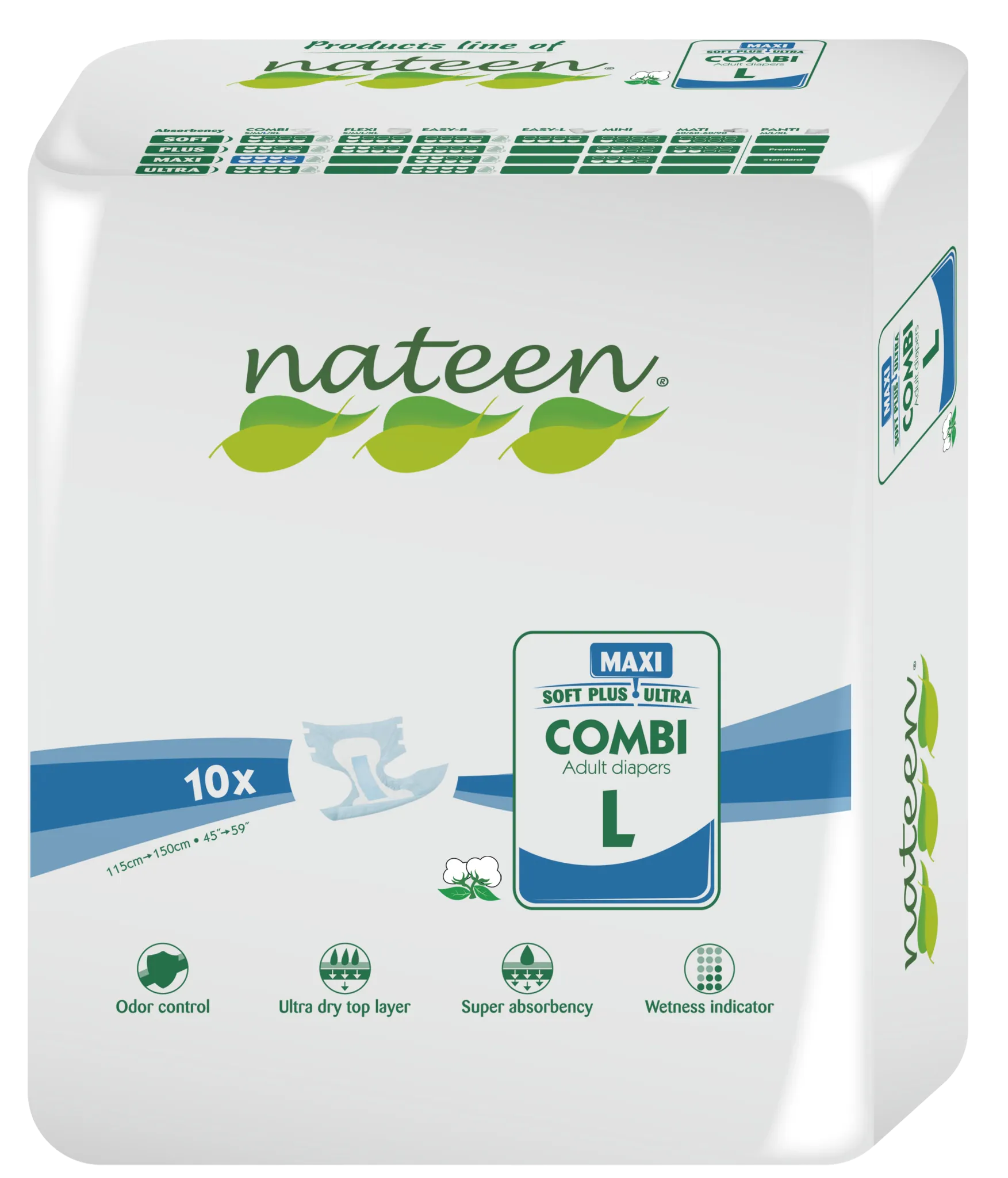 Nateen - Combi Maxi - Adult Diaper (Large) >3450ml