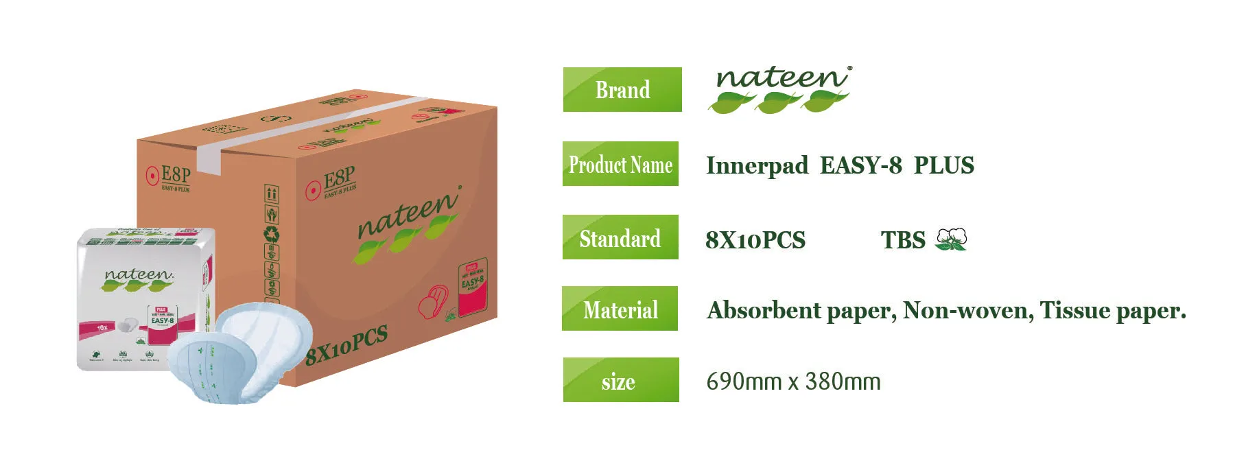 Nateen - Easy-8 Plus - Insert Pad >1700ml