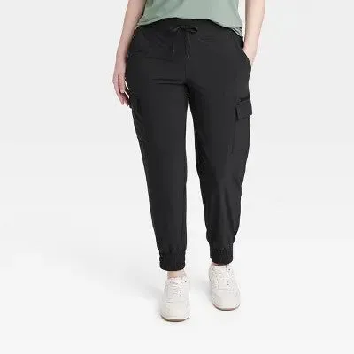 New - All In Motion Women's Flex Woven Cargo Joggers UPF 50  Sports Quick Dry Pants