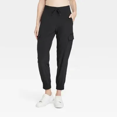 New - All In Motion Women's Flex Woven Cargo Joggers UPF 50  Sports Quick Dry Pants