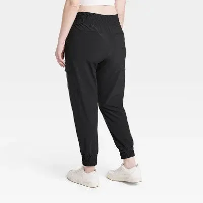 New - All In Motion Women's Flex Woven Cargo Joggers UPF 50  Sports Quick Dry Pants