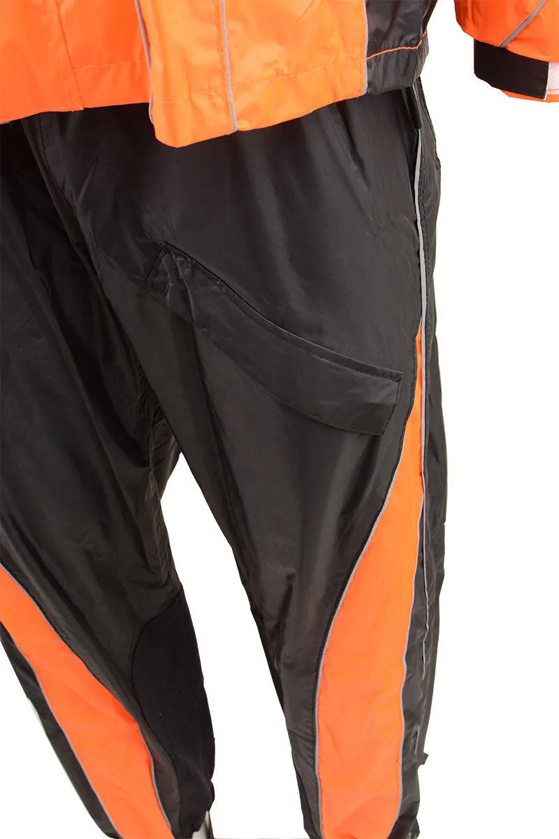 NexGen Men’s XS5020 Orange and Black Hooded Hi Visibility Water Proof