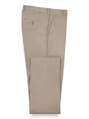 Non Iron Chino Flat Front Pants - Khaki