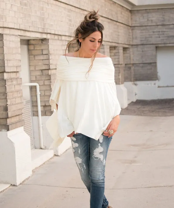 Off-Shoulder Poncho