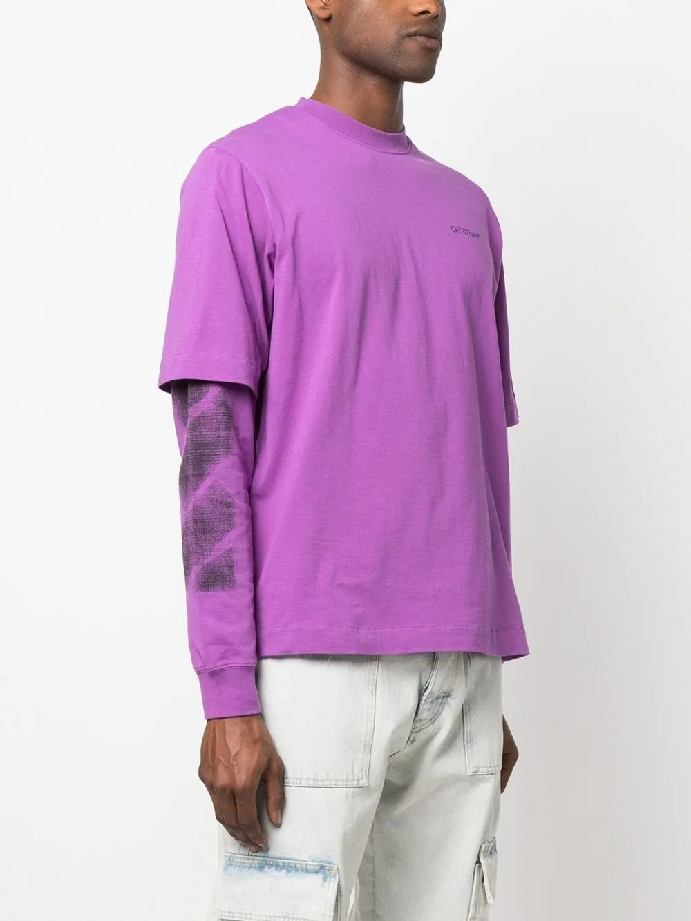 Off White T-shirts and Polos Purple