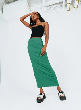 Oscar Maxi Skirt Forest Green