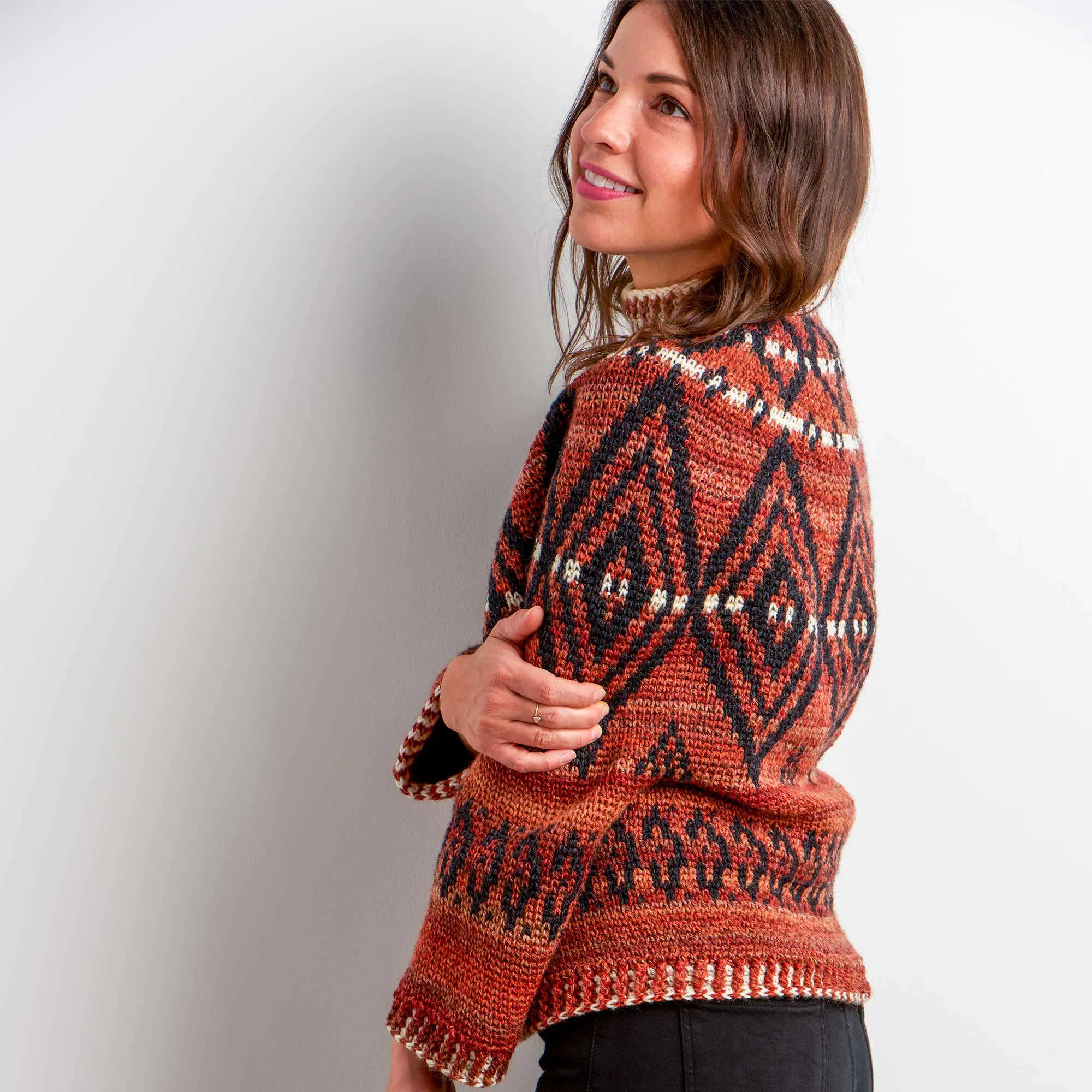 Patons Alcona Colorwork Crochet Sweater