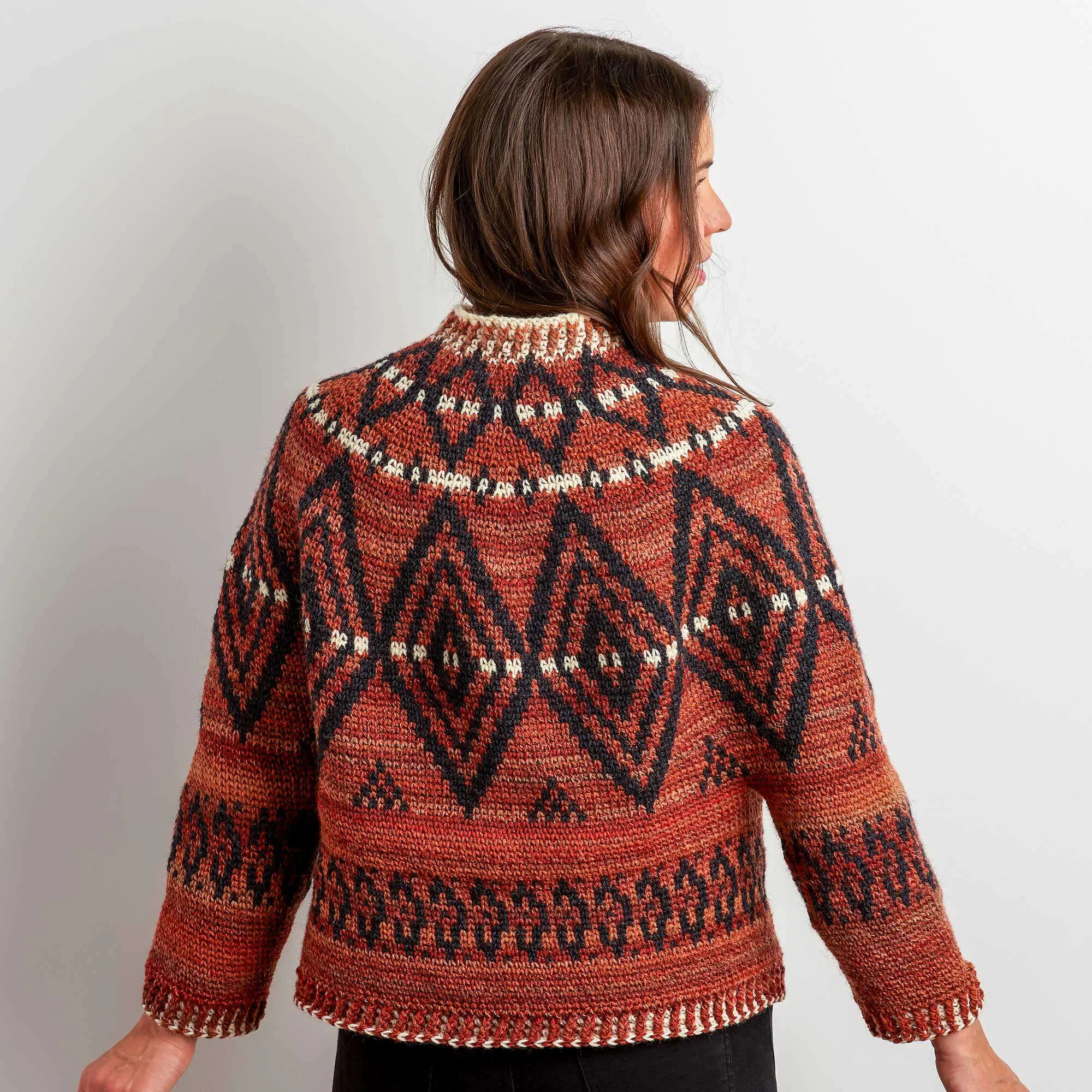 Patons Alcona Colorwork Crochet Sweater