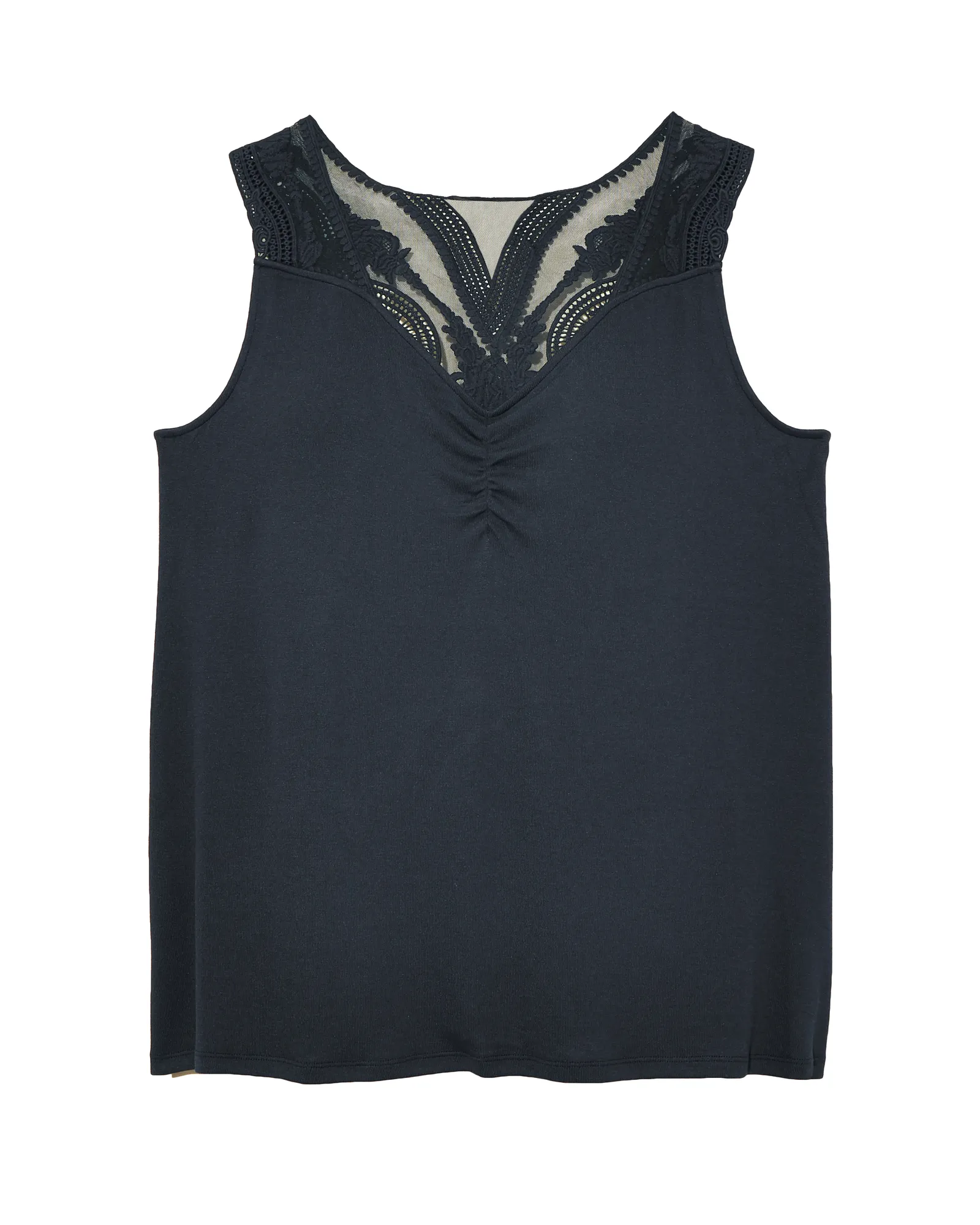 Paulina Lace Insert Cami | Navy