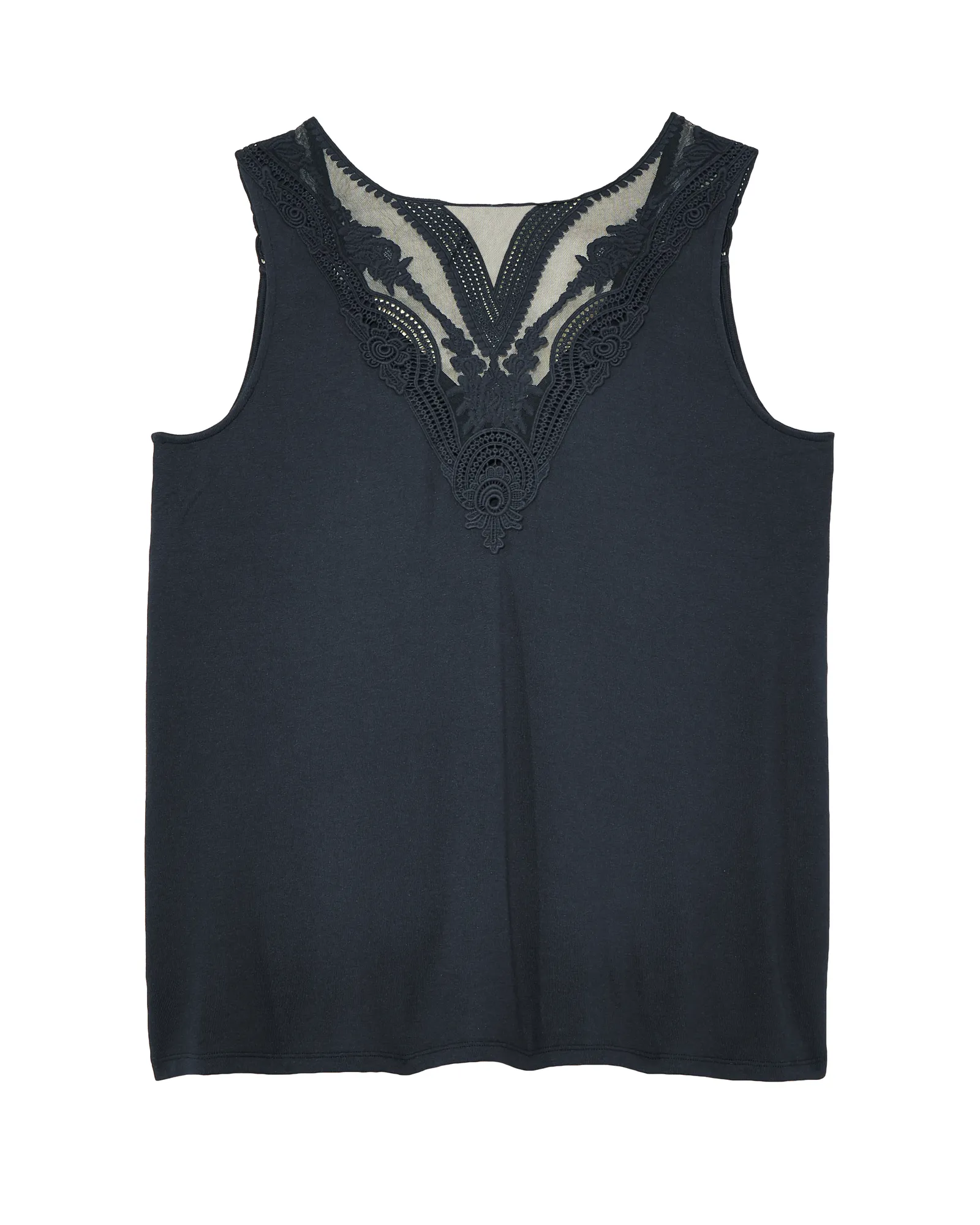 Paulina Lace Insert Cami | Navy