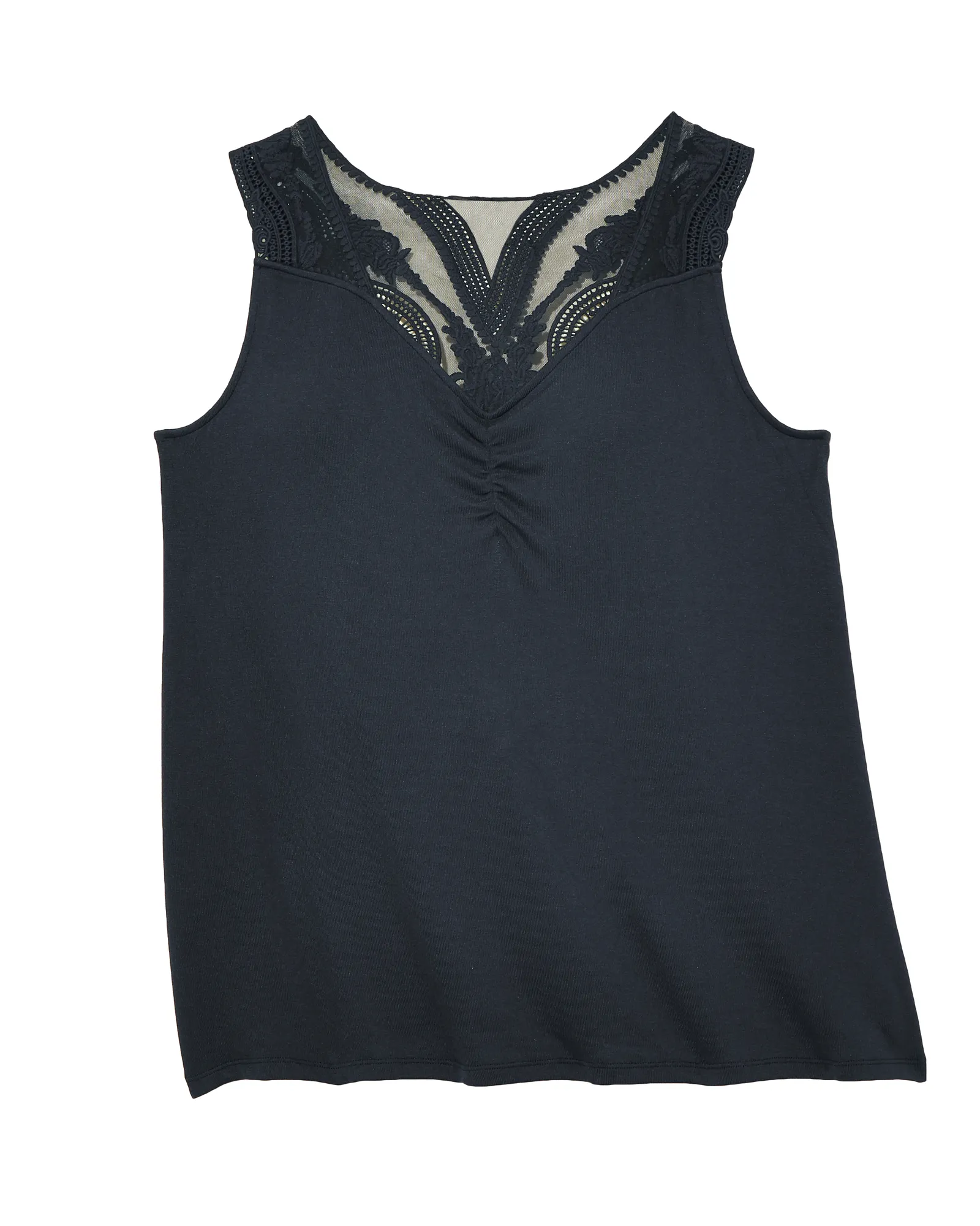 Paulina Lace Insert Cami | Navy