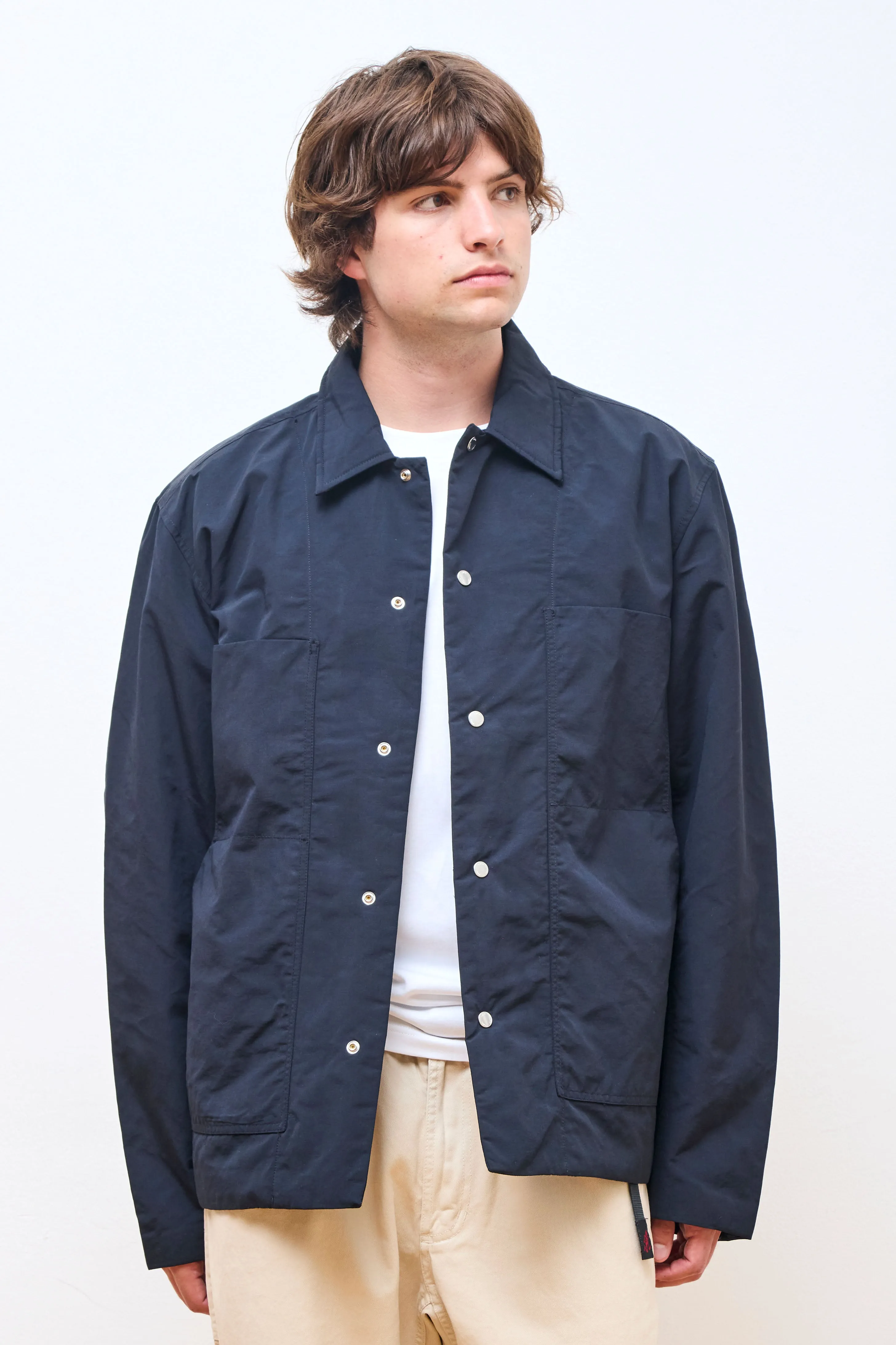 Pelle Waxed Nylon Insulated Jacket Dark Navy