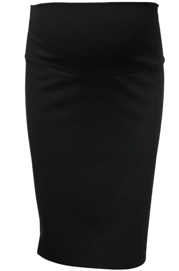 Pencil Maternity Skirt With Fold Up Or Down Belly Band