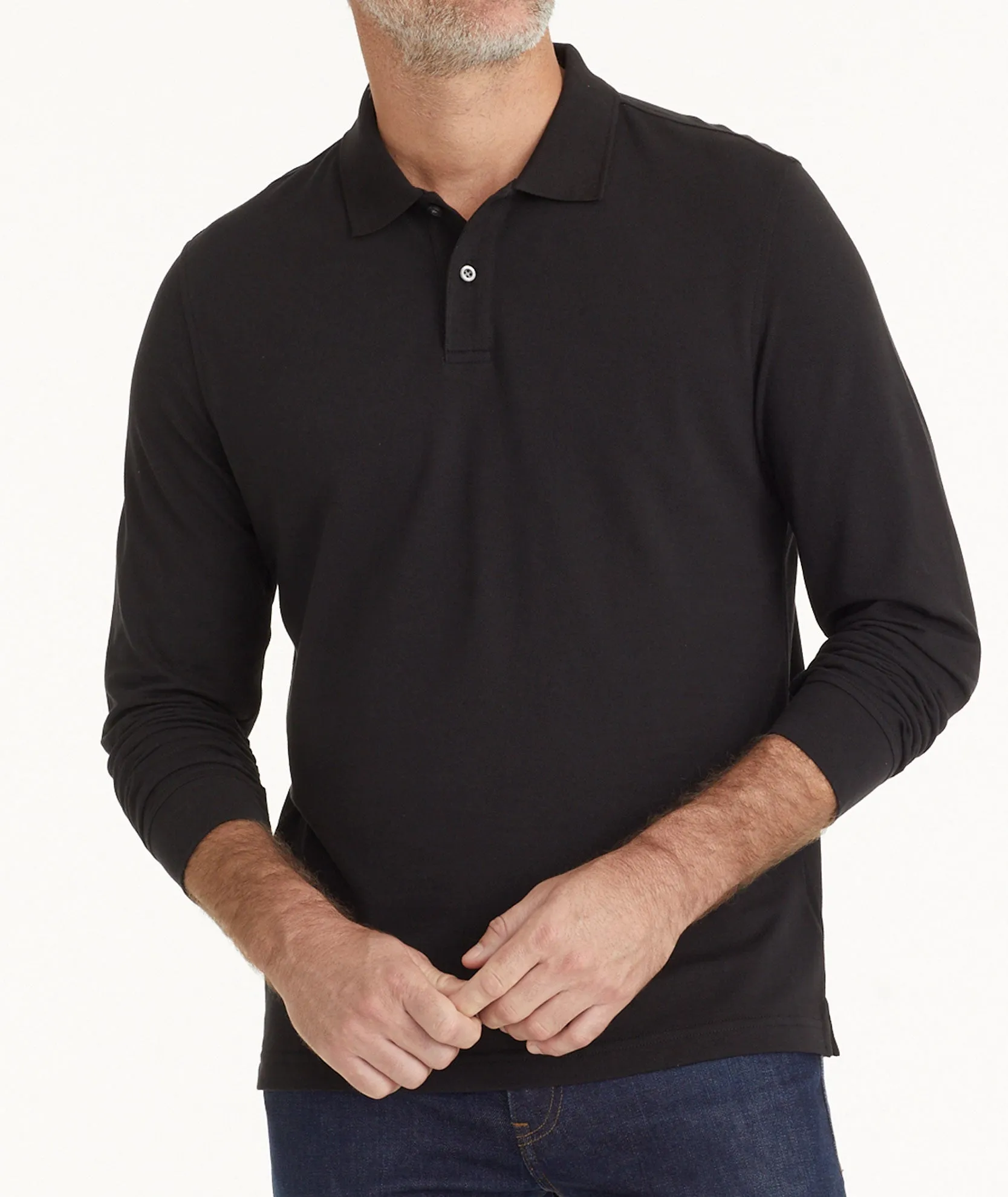 Pique Long-Sleeve Polo