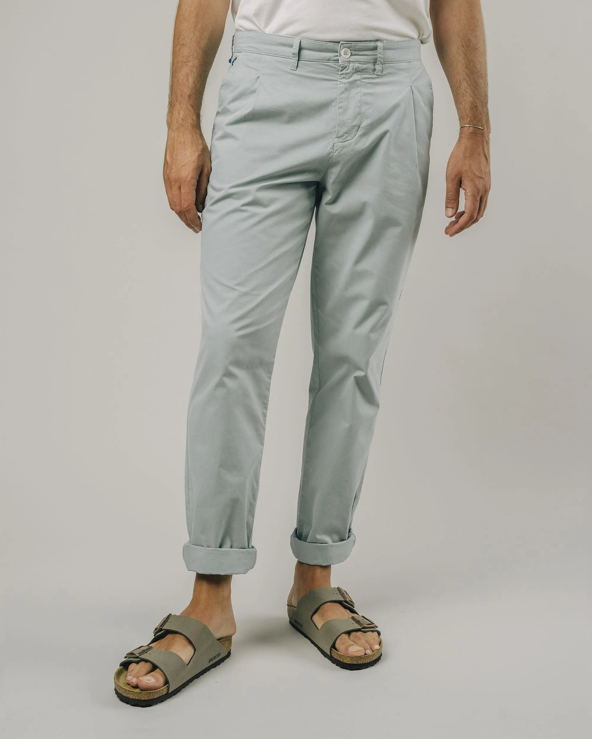 Pleated Chino Mist