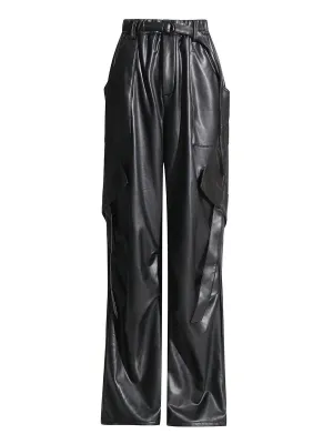 Pre Order:  Vegan Leather Cargo Pants