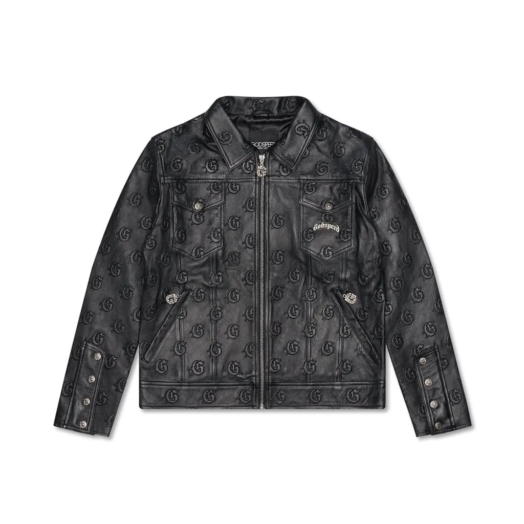 Premium Leather Embossed Jacket