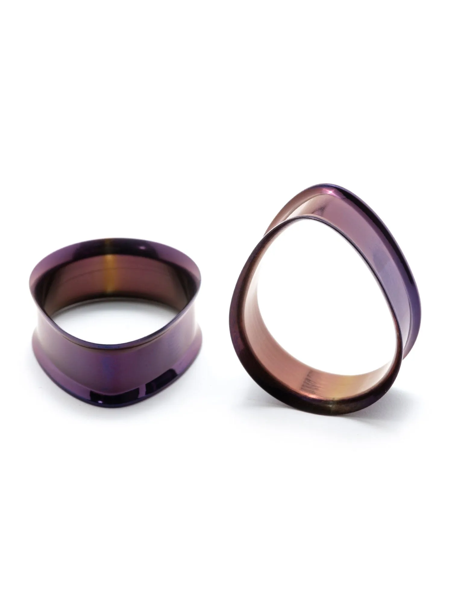 Purple Double Flared Steel Teardrop Tunnels